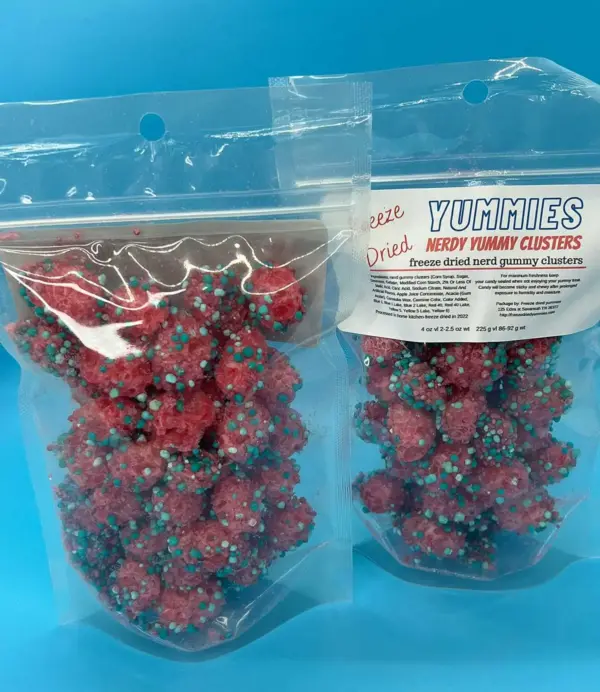 berry nerd gummy clusters